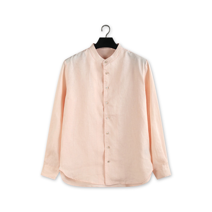 loro piana elia mandarin collar linen shirt